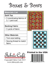Load image into Gallery viewer, Boxes & Bows - Three Yard Quilt Pattern