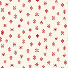 Load image into Gallery viewer, Cream and Red Snowflakes - Winter In Snowtown