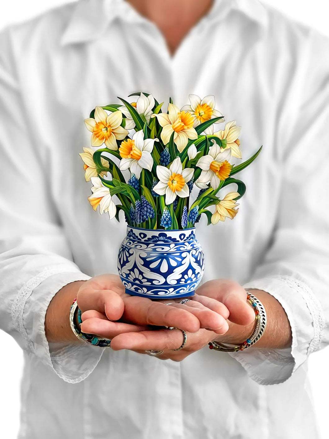 Fresh Cut Paper Bouquet - MINI English Daffodils
