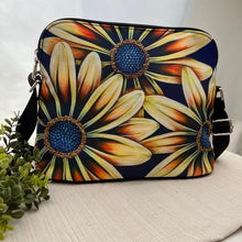 Load image into Gallery viewer, Happy Daisies- Canvas Zipper Crossbody