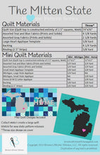 Load image into Gallery viewer, The Mitten State - Michigan Pixelated Quilt Pattern - Brooke's Bitchin' Stitches