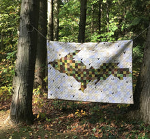 Load image into Gallery viewer, Up North: A Pixelated Michigan Quilt Pattern