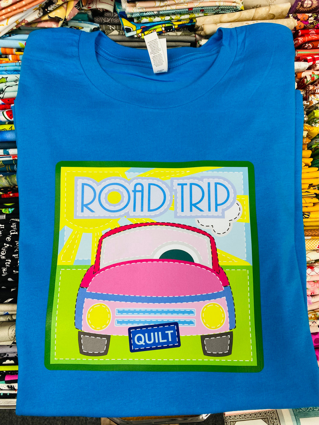 Blue Quilting Road Trip T-Shirt