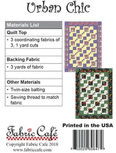 Load image into Gallery viewer, Urban Chic - Three Yard Quilt Pattern