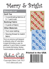 Load image into Gallery viewer, Merry & Bright - Three Yard Quilt Pattern
