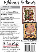Load image into Gallery viewer, Ribbons & Bows  - Three Yard Quilt Pattern