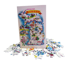 Load image into Gallery viewer, 1960 Michigan 160pc Puzzle & Postcard - Amazing Michigan
