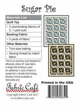 Load image into Gallery viewer, Sugar Pie - Three Yard Quilt Pattern