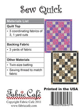 Load image into Gallery viewer, Sew Quick - Three Yard Quilt Pattern