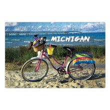 Load image into Gallery viewer, Michigan Bike 160pc Puzzle & Postcard - Amazing Michigan