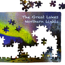Load image into Gallery viewer, Northern Lights Puzzle & Postcard - Amazing Michigan