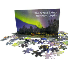Load image into Gallery viewer, Northern Lights Puzzle & Postcard - Amazing Michigan