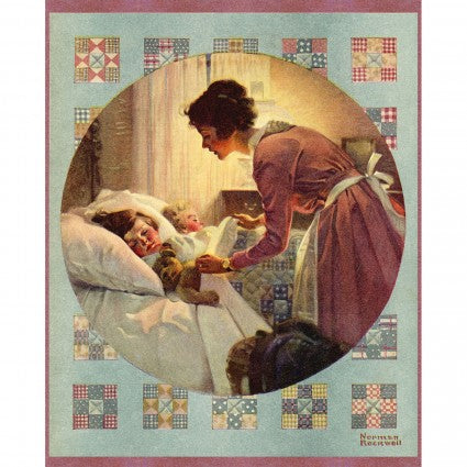 Norman Rockwell Bed Time Panel