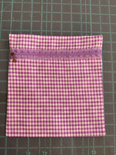 Load image into Gallery viewer, Purple Gingham Handmade Zipper Bag - Cassy Raymond
