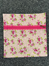 Load image into Gallery viewer, Vintage Roses Pink Handmade Zipper Bag - Cassy Raymond
