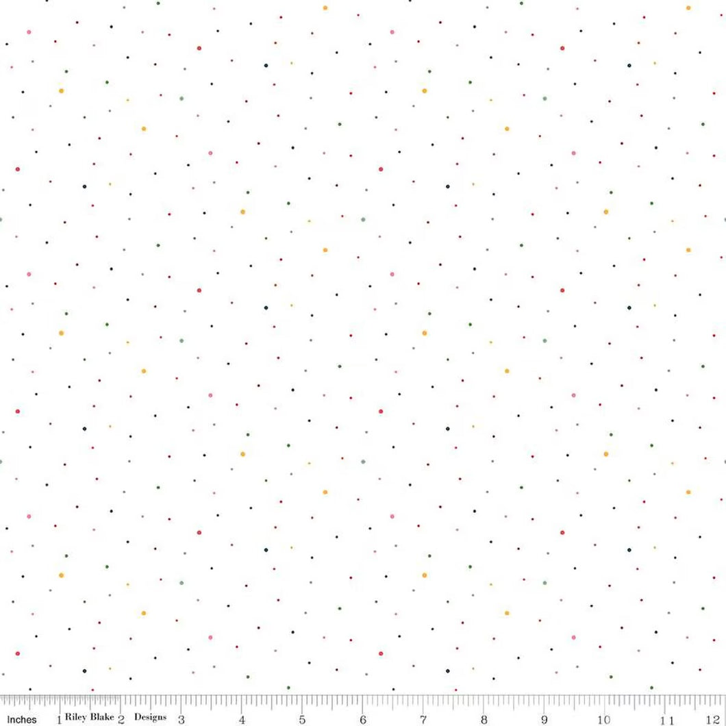 Rainbow on White - Dapple Dot