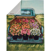 Load image into Gallery viewer, Truckload of Flowers Dish Towel
