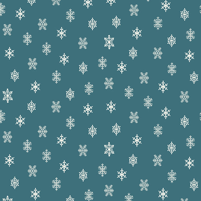 Teal Snowflakes - Winter In Snowtown