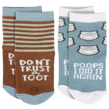 Load image into Gallery viewer, Poops I Did It Again Baby Sock Set

