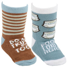 Load image into Gallery viewer, Poops I Did It Again Baby Sock Set
