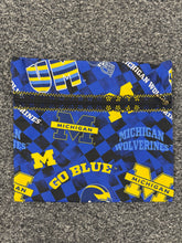 Load image into Gallery viewer, Go Blue Michigan Handmade Zipper Bag - Cassy Raymond
