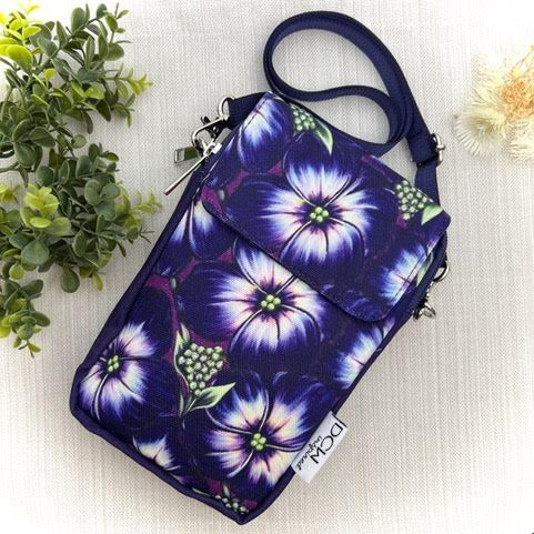 Violet Hydrangea - Canvas Sling Crossbody