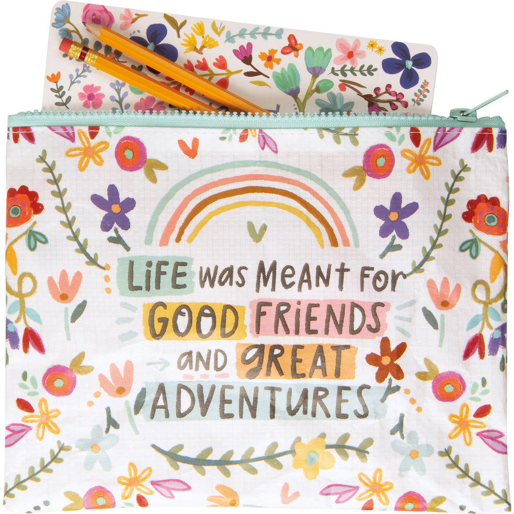 Good Friends and Great Adventures - Zipper Pouch
