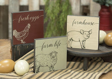 Load image into Gallery viewer, Farmhouse Block Signs
