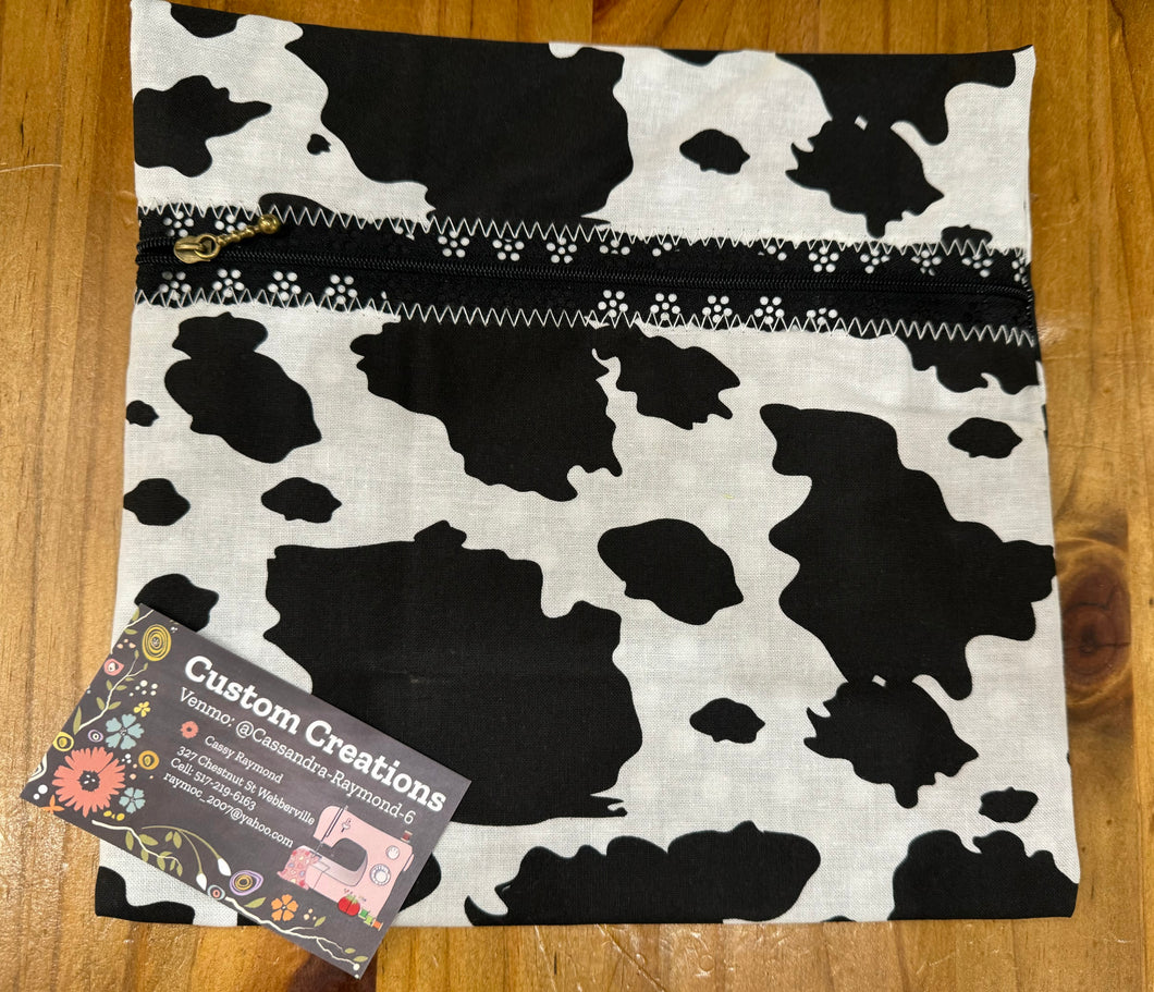 Cow Handmade Zipper Bag - Cassy Raymond