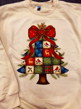 Load image into Gallery viewer, A Classic Christmas Patchwork Tree Sweatshirt
