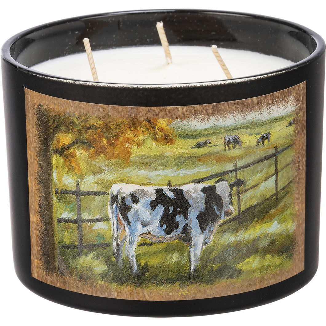 Autumn Leaves - Fall Cows Jar Candle