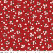 Barn Red Floral - Mistletoe & Holly