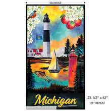 Load image into Gallery viewer, Visit Michigan! Panel - All Michigan Shop Hop 2024 - PRESALE - Pick up or shipped June 1st!
