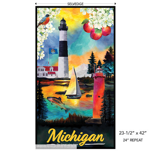 Visit Michigan! Panel - All Michigan Shop Hop 2024 - PRESALE - Pick up or shipped June 1st!