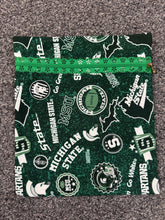Load image into Gallery viewer, MSU Green Handmade Zipper Bag - Cassy Raymond
