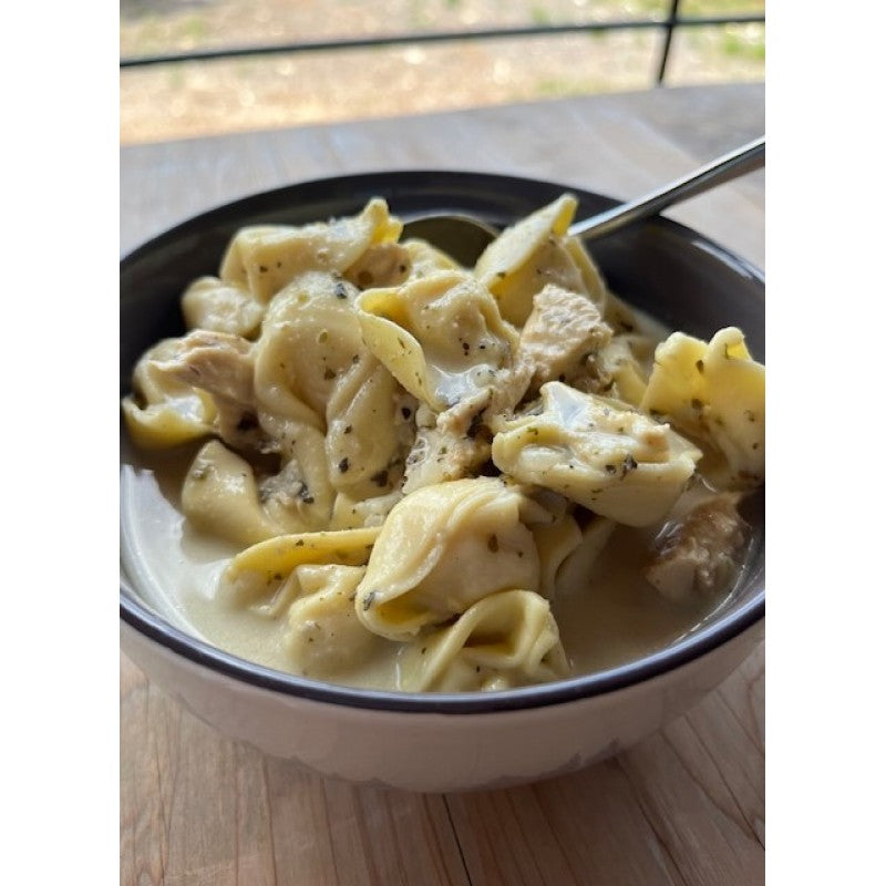 Creamy Chicken Pesto Tortellini Soup