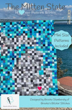 Load image into Gallery viewer, The Mitten State - Michigan Pixelated Quilt Pattern - Brooke's Bitchin' Stitches
