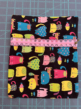 Load image into Gallery viewer, Colorful Cats Handmade Zipper Bag - Cassy Raymond
