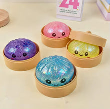 Load image into Gallery viewer, Rainbow Glitter Mystery Squishy Bun Dumpling - Sugar Edition Mystery Pack!
