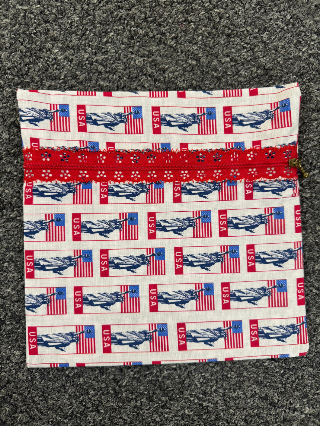 Lady Liberty  Handmade Zipper Bag - Cassy Raymond
