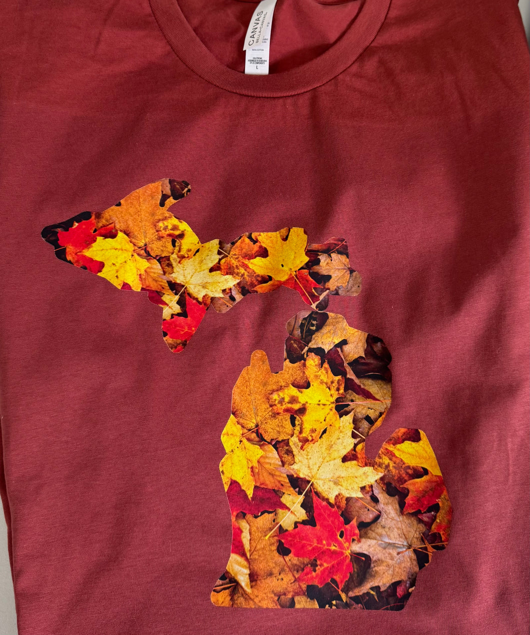Michigan Leaves Rust T-Shirt
