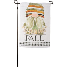 Load image into Gallery viewer, Hello Fall Gnome Garden Flag
