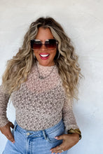 Load image into Gallery viewer, Beige Jolie Lace Thumbhole Top
