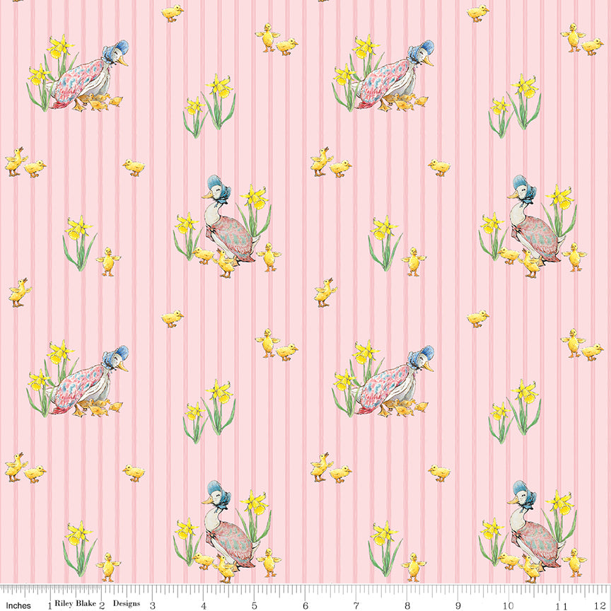 Pink Duck Stripe - Peter Rabbit & Friends