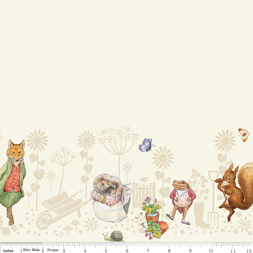 Cloud Border Print - Peter Rabbit & Friends