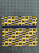 Load image into Gallery viewer, U Of M Blue Handmade Zipper Bag - Cassy Raymond
