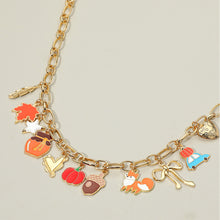 Load image into Gallery viewer, Autumn Charm Paperclip Necklace
