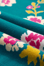 Load image into Gallery viewer, Blue Floral Short Sleeve Sweater
