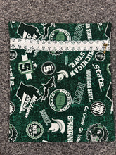 Load image into Gallery viewer, MSU White Handmade Zipper Bag - Cassy Raymond
