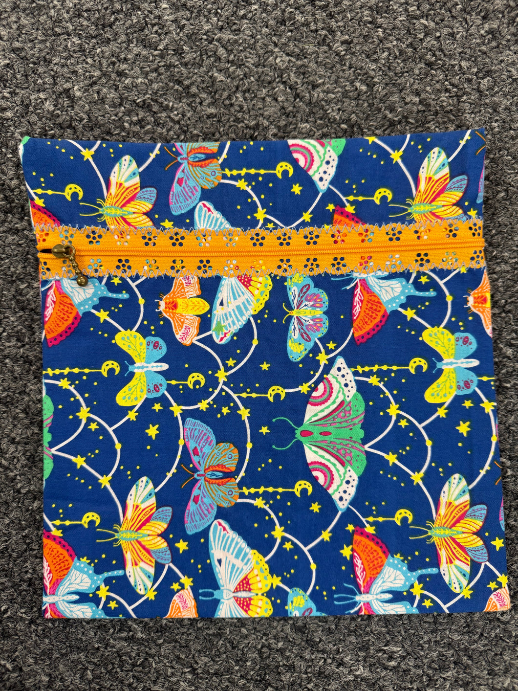 Moon & Stars Monarch Handmade Zipper Bag - Cassy Raymond